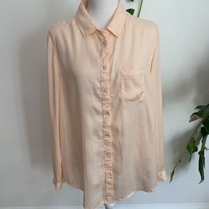 Aerie NWT Button Down Dust Pink Blouse Sz XL